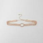 River Island Womens Rose Gold Cup Chain Pave Circle Detail Choker