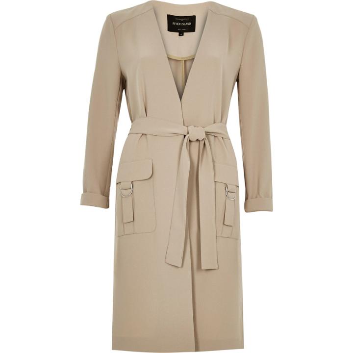 River Island Womens Minimal D-ring Duster Coat