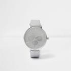 River Island Womens Silver Tone Metallic Circle Watch