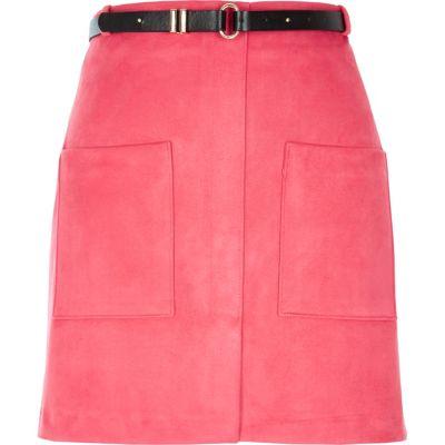River Island Womens Belted Pocket Mini Skirt