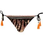 River Island Womens Tiger Print String Bikini Bottoms