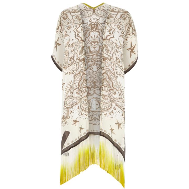 River Island Womens Paisley Print Tassel Kimono