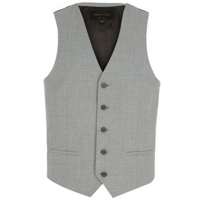 River Island Mens Single Breasted Vest