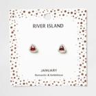 River Island Womens Gem January Birthstone Stud Earrings
