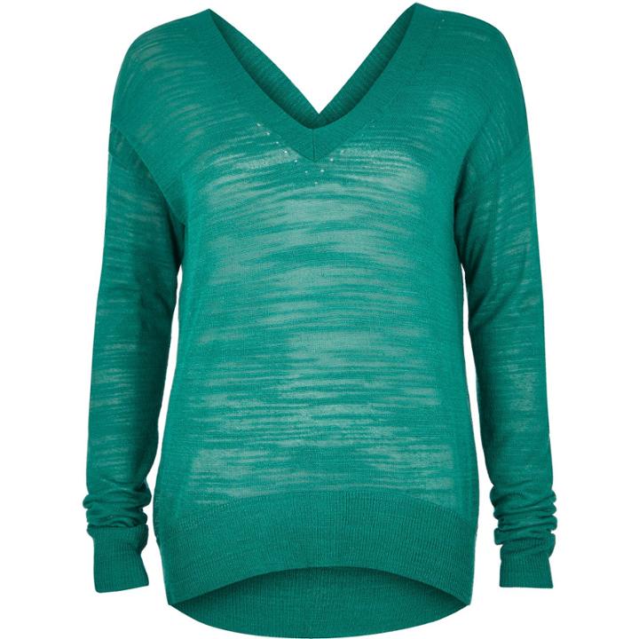 River Island Womens Slouchy Knitted V-neck Jumper