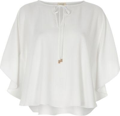 River Island Womens White Poncho Top