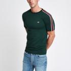 River Island Mens Wasp Muscle Fit Tape T-shirt