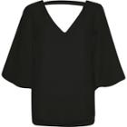 River Island Womens Plunge Puff Sleeve Top