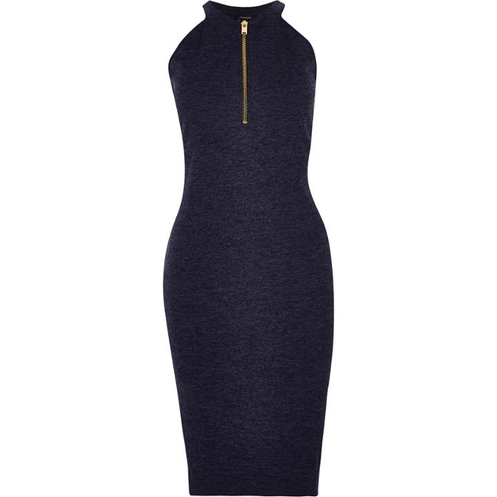 River Island Womens Ri Plus Zip Front Bodycon Dress