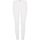 River Island Womens White Molly Raw Hem Jeggings