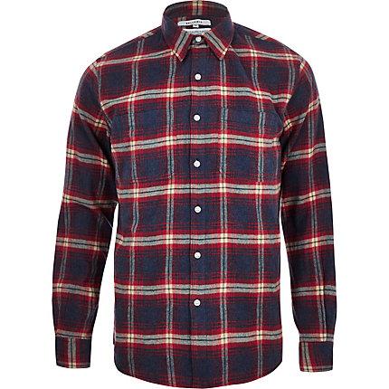 Mens Bellfield Check Print Button-down Shirt
