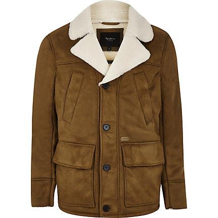River Island Mens Pepe Jeans Borg Line Jacket