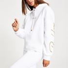 River Island Womens White 'prolific' Embroidered Hoodie