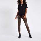 River Island Womens Tie Front Crew Neck T-shirt
