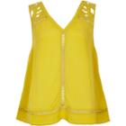 River Island Womens Yellow Lace Tank Top