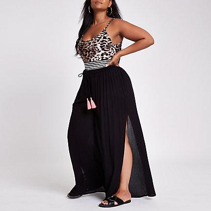 River Island Womens Plus Wide Split Leg Beach Pants