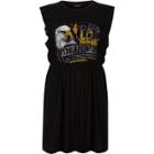River Island Womens Eagle Rock Print Frill Sleeve Dress