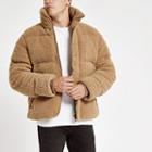 River Island Mens Fleece Puffa Coat