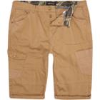 River Island Mensbrown Patch Pocket Cropped Cargo Shorts