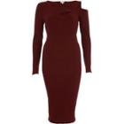 River Island Womens Rib Cut Out Asymmetric Bodycon Dress