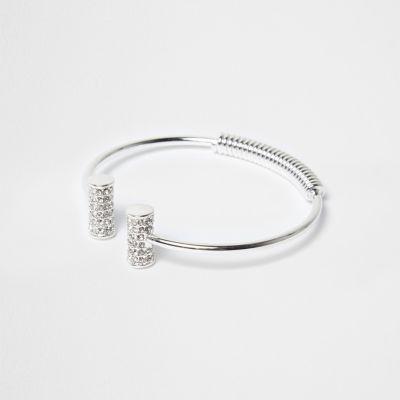River Island Womens Silver Tone Diamant Cuff