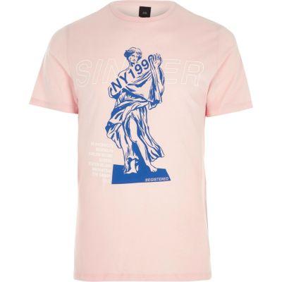 River Island Mens 'sinner' Print Slim Fit T-shirt