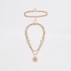 River Island Womens Gold Tone Chunky Chain Lion Pendant Necklace