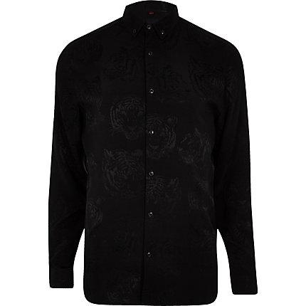 River Island Mens Big And Tall Tiger Print Shirt