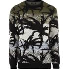 River Island Mensgreen Palm Print Jumper