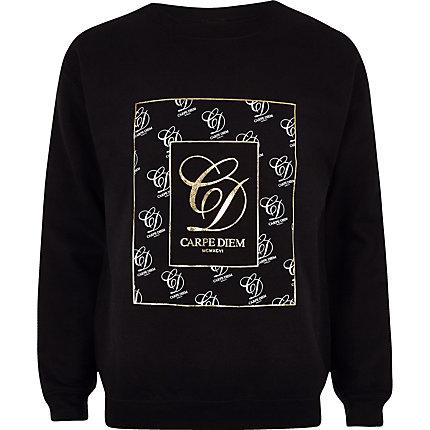 River Island Mens 'carpe Diem' Print Sweatshirt