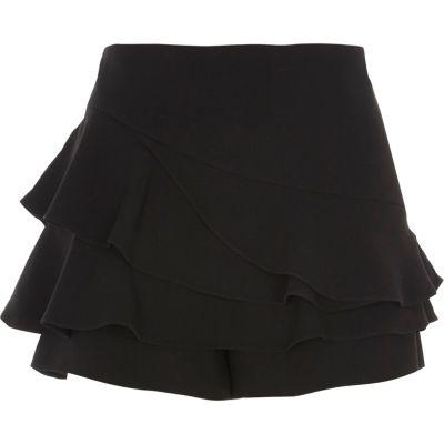 River Island Womens Tiered Frill Structured Skort