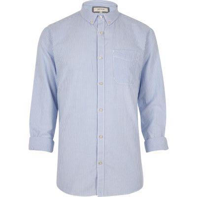 River Island Mens Stripe Print Oxford Shirt