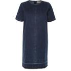 River Island Womens Wash Denim T-shirt Dress