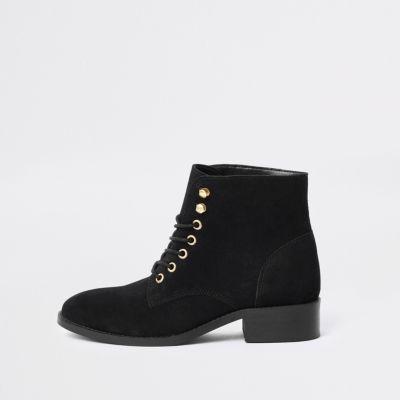 River Island Womens Suede Lace Up Ankle Boots