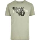 River Island Mensgreen Jack & Jones Motorcycle Print T-shirt