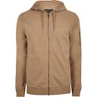 River Island Mens Brown Casual Zip Front Hoodie