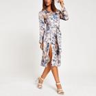 River Island Womens Tie Dye Long Sleeve Midi Shirt Dress