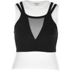 River Island Womens 2 In 1 Mesh Layered T-shirt