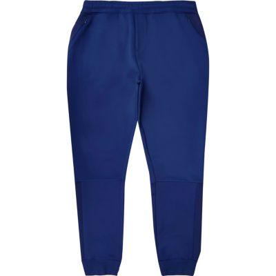 River Island Mensblue Mesh Panel Joggers