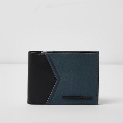 River Island Mens Leather Chevron Panel Wallet