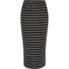 River Island Womens Knitted Stripe Pencil Skirt