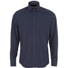 River Island Mensnavy Ditsy Diamond Print Double Collar Shirt