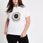 River Island Womens Plus White '1988' Short Sleeve T-shirt