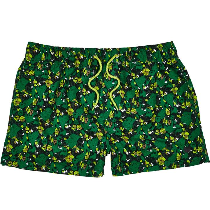 River Island Mensgreen Humor Camouflage Swim Trunks