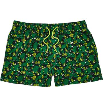 River Island Mensgreen Humor Camouflage Swim Trunks
