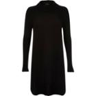 River Island Womens Ribbed Cowl Neck Swing Dress