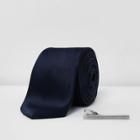 River Island Mens Tie With Silver Tone Clip