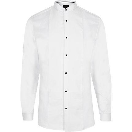 River Island Mens White Wing Collar Slim Fit Shirt