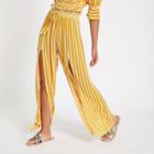 River Island Womens Stripe Split Leg Wide Trousers