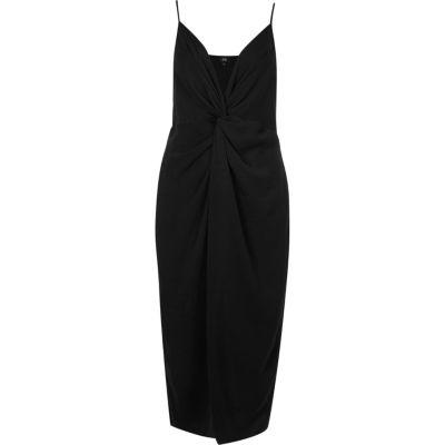 River Island Womens Print Twist Front Knot Dress